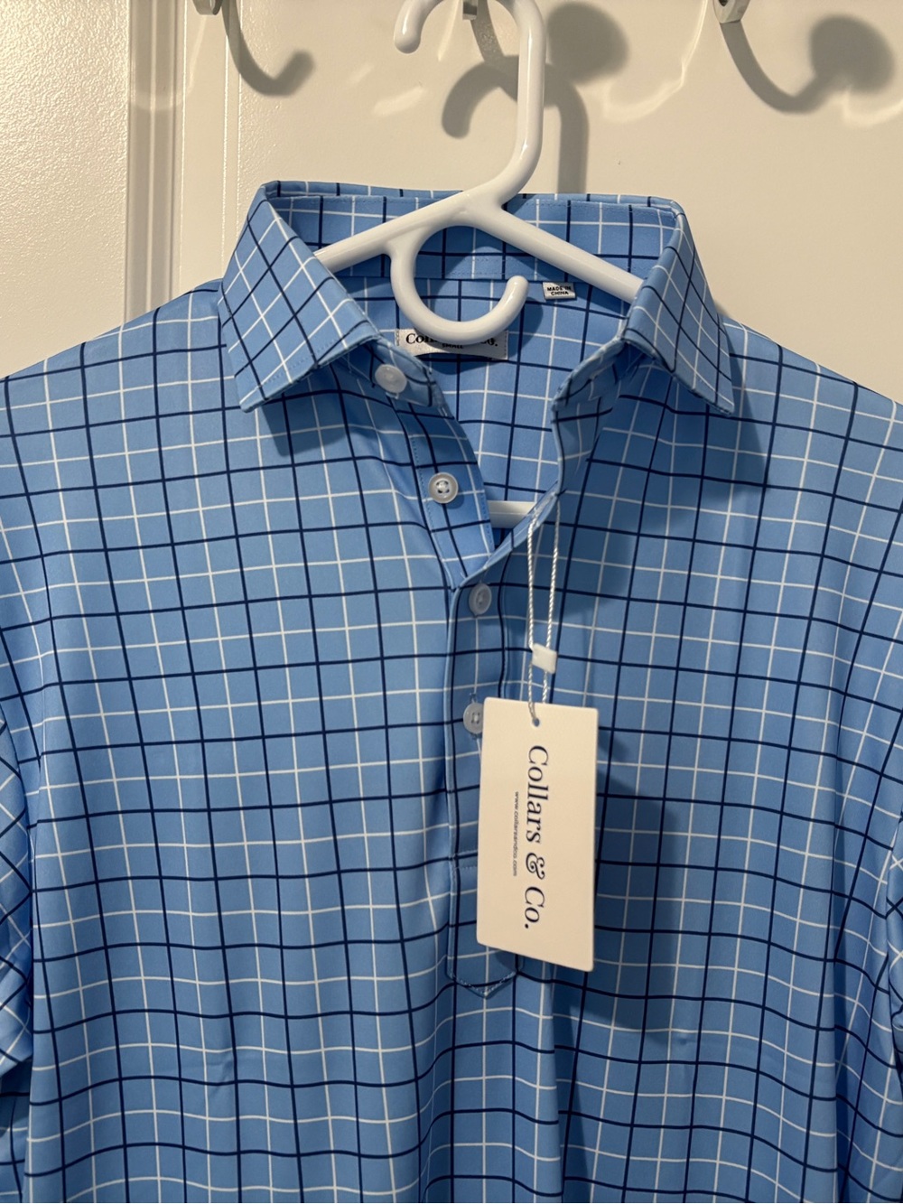 Collars And Co Dress Collar Polo Short Sleeve Men's Small Semi-Spread - Picture 2 of 9